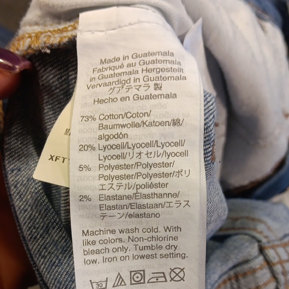 Madewell Cali Demi Boot Blue Straight Leg Jeans With Raw Hem - Picture 4 of 11